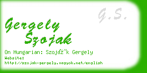 gergely szojak business card